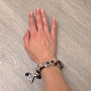 Handmade glass bead bracelet